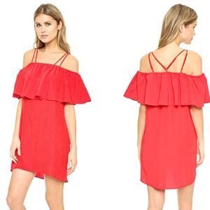 NWT Amanda Uprichard Silk Kiara Off Shoulder Dress Sz M